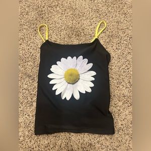 kids swimsuit sunflower top (10/12 large)